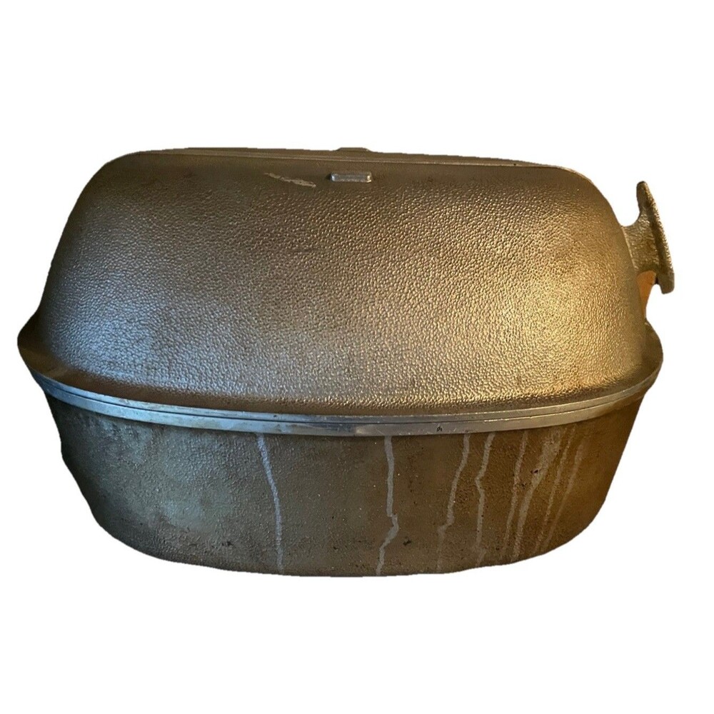 Vintage Guardian Service Turkey Roaster Hammered Dutch Oven Large Lid 1930βs 19β